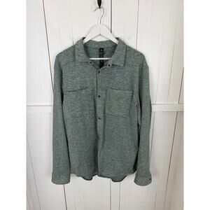 Lululemon Men's Large Blue/Green Polo - Polyester, NWOT